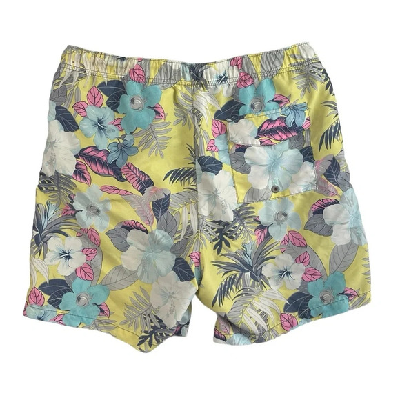 SH636 Men’s Tommy Bahama Floral Palm Leaf Lined Beach Swim Trunks M - Picture 5 of 6